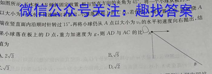 马鞍山市2023~2024学年高二第二学期期末教学质量监测物理试卷答案