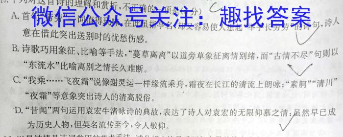 陕西省2024年九年级第二次模拟考试A语文