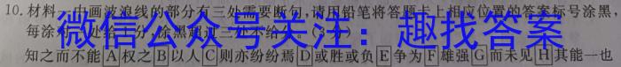 吉林省四平市双辽市2024-2025学年度上学期阶段质量检测九年级语文