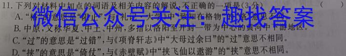 2025届广东省普通高中毕业班调研考试（一）语文