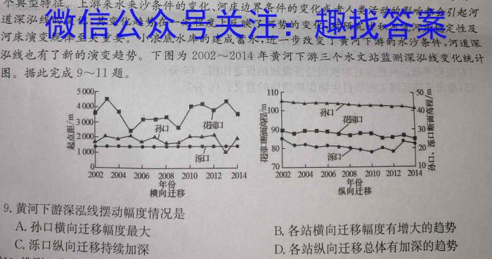 [今日更新]2024年陕西省初中学业水平考试名师导向模拟卷(二)地理h