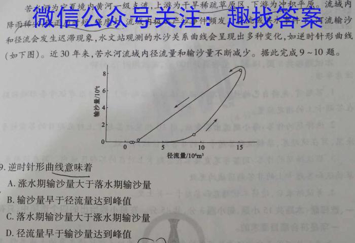 湘豫名校联考2024届春季学期高三第三次模拟考试地理.试题