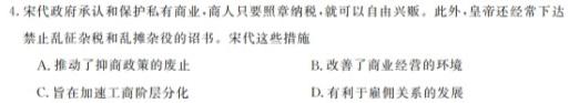 安徽省2024届九年级核心素养评估(二)历史