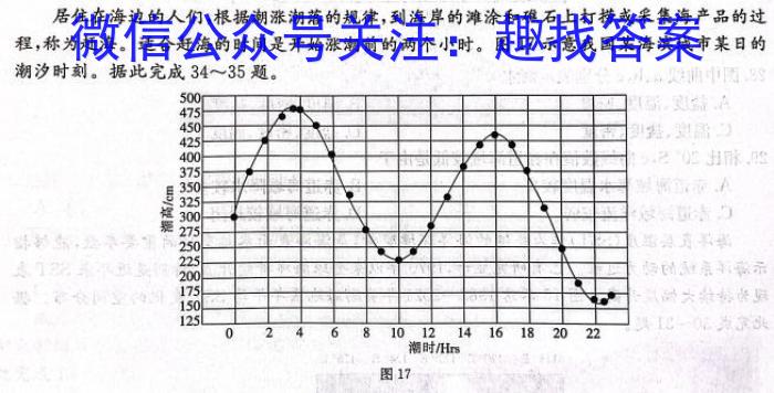 2024年江苏省高三阶段性诊断测试(24-491C)地理试卷答案