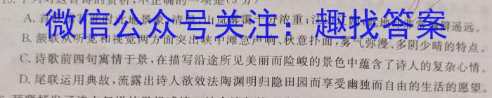 衡水金卷 广东省2024届高二年级11月份大联考语文