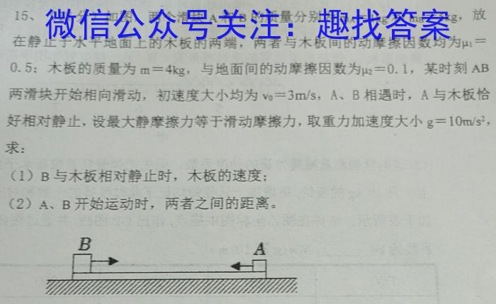 高考快递 2024年普通高等学校招生全国统一考试信息卷(二)2新高考版物理试卷答案