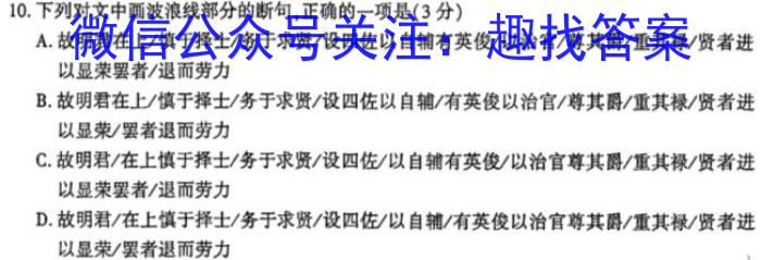 山西省吕梁市2023-2024学年第一学期八年级期中质量监测（卷）/语文