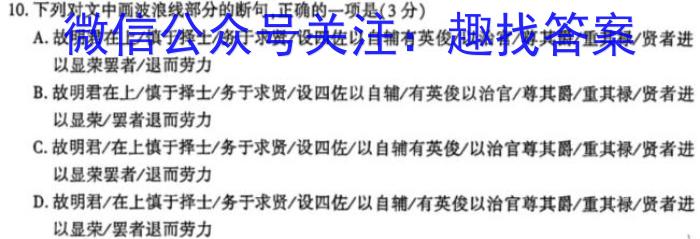 稳派大联考2023-2024学年高一期中考试11月联考语文