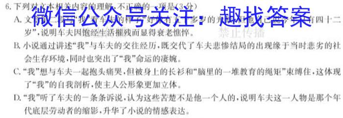 安徽第一卷2023-2024学年安徽省七年级教学质量检测(11月)语文