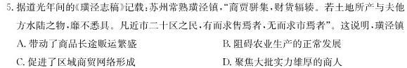 江西省2023-2024学年度九年级阶段性练习(三)历史