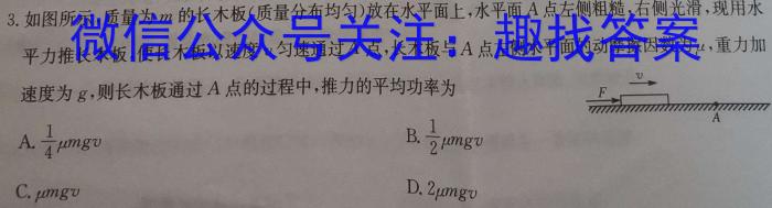 陕西省2024届九年级第三次月考测评（三）h物理