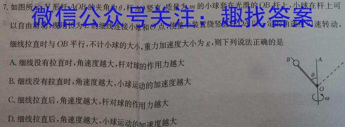 2024届Z20名校联盟（浙江省名校新高考研究联盟）高三12月联考物理试卷答案