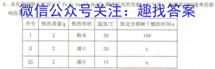 q河北省沧衡八校联盟高三年级2023~2024学年上学期期中考试(24-138C)化学