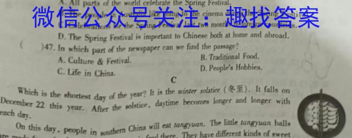 江西省2024届九年级第三次阶段适应性评估 R-PGZX A-JX英语