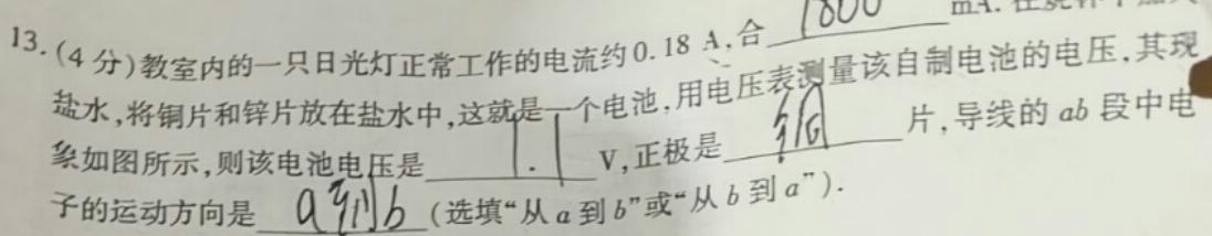 [今日更新]［广东大联考］广东省江门市2024届高三年级上学期12月联考.物理试卷答案