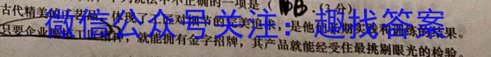 陕西省2023~2024学年度七年级教学素养测评(三) 3L R-SX/语文