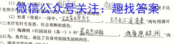 辽宁省2023~2024学年高三上学期协作校第二次考试(24-167C)语文