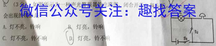 陕西省2023秋季七年级第二阶段素养达标测试（B卷）巩固卷物理`