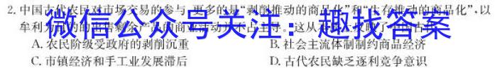 "2024年全国普通高等学校招生统一考试·A区专用 JY高三模拟卷(一)历史