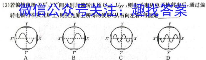 文海大联考2024届高三期中考试物理试题答案