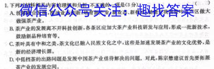 安徽省2023-2024学年度九年级阶段诊断(PGZXF-AH)(三)/语文