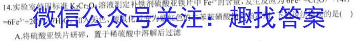 q江西省2025届八年级《学业测评》分段训练（二）化学