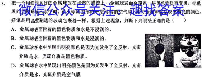 山西省吕梁市文水县2023-2024学年高一年级上学期11月联考物理试卷答案