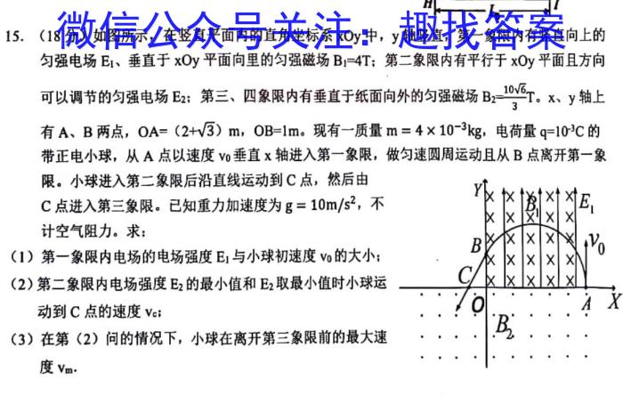 名校联考·2024届高三总复习·月考卷(四)AH4l物理