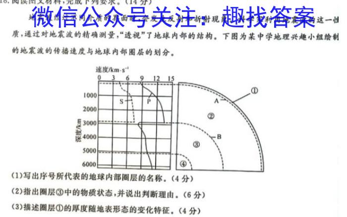 山西省大同市2024-2025学年第一学期七年级开学联考地理试卷答案