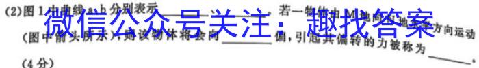 2023-2024学年新疆高二4月联考(XJ4)地理试卷答案