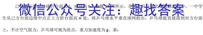 衡水金卷先享题一轮复习摸底卷2023-2024答案物理试题答案