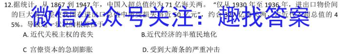 安徽省2023-2024学年度高二高中同步月考测试卷（二）历史