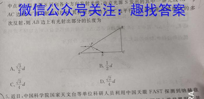 山东普高大联考11月联合质量测评试题（2023.11）物理试卷答案