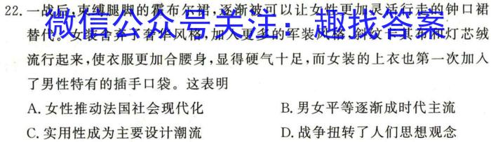 名校联考·2024届高三总复习·月考卷(四)D4历史