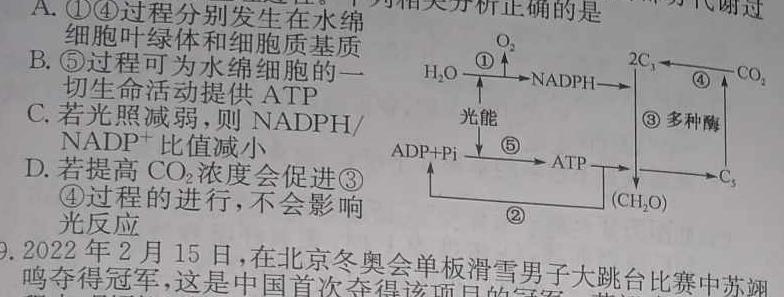 陕西省2025届高二12月联考生物学部分