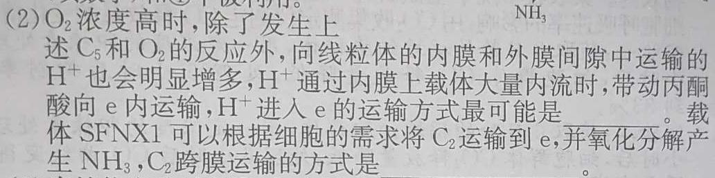 河北省沧衡八校联盟高三年级2023-2024学年上学期期中考试生物