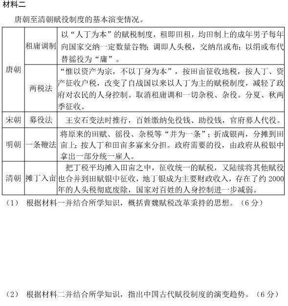 2024年衡水金卷先享题分科综合卷 新教材B答案三历史