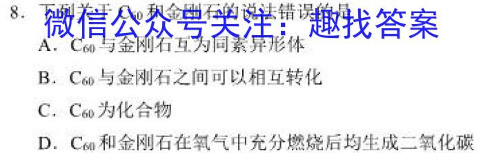 q陕西省2023-2024学年度第一学期八年级第三阶段创新作业化学