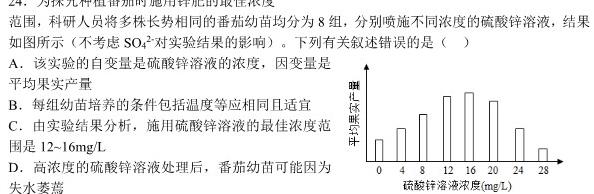 辽宁省2023~2024学年度上学期高三高考适应性考试卷(243194D)生物