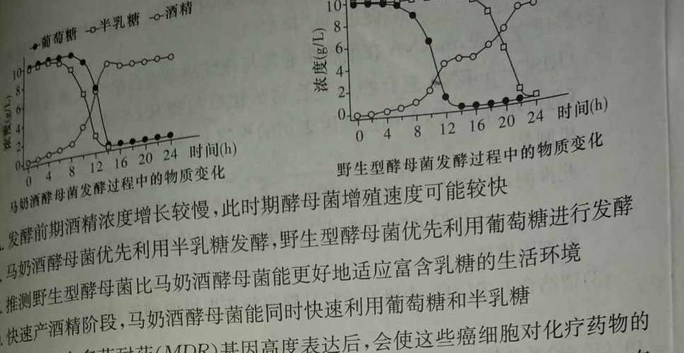 广西国品文化 2023~2024学年新教材新高考桂柳模拟金卷(四)生物学部分