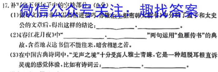 2023-2024衡水金卷先享题摸底卷 新教材A/语文