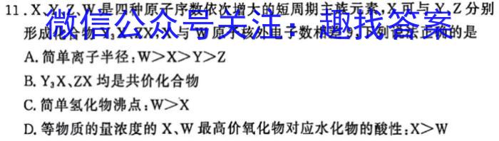 q江西省2024届七年级第三次阶段适应性评估化学