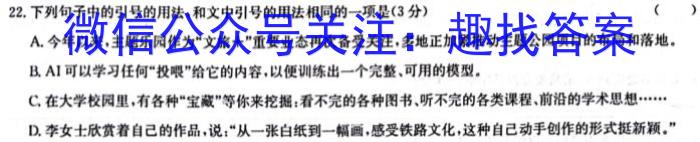 陕西省2024届九年级上学期11月期中联考语文