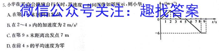 衡水金卷先享题 2023-2024学年度高三一轮复习摸底测试卷·摸底卷(吉林专版)(一)物理`