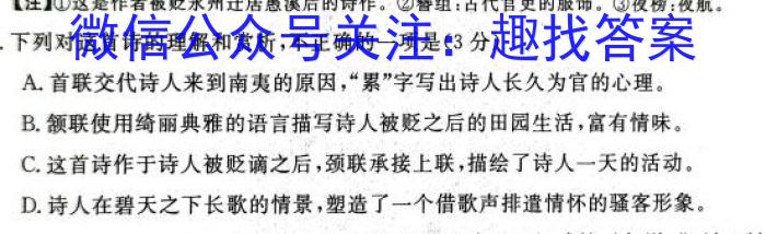 山东省2024届高三年级上学期全省12月联考语文