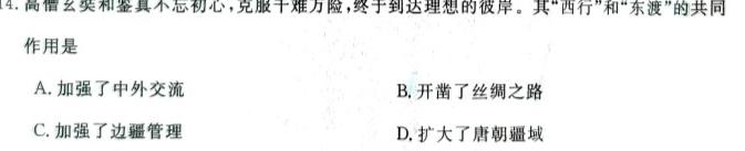 安徽省安庆市潜山市2023-2024学年第一学期九年级第二次质量检历史