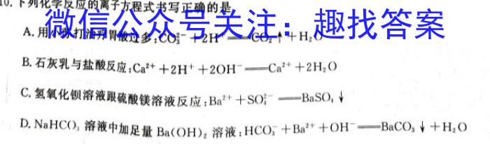 q百师联盟 2024届高二阶段测试卷(二)化学