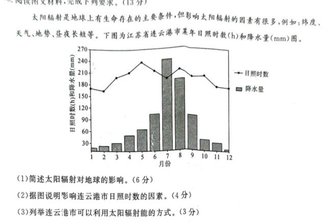 陕西省2023-2024学年度七年级第一学期期末质量监测调研试题(卷)地理试卷l