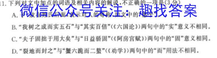 陕西省2023-2024学年度高二年级12月联考语文