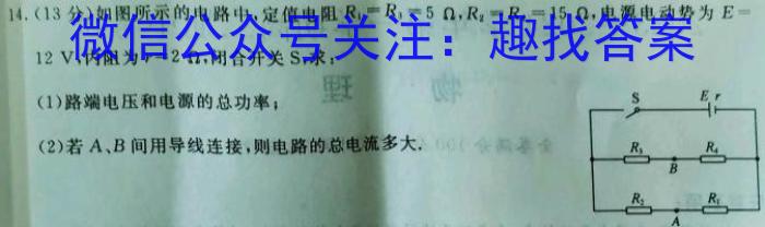 2023-2024学年重庆市高二考试12月联考(24-196B)q物理